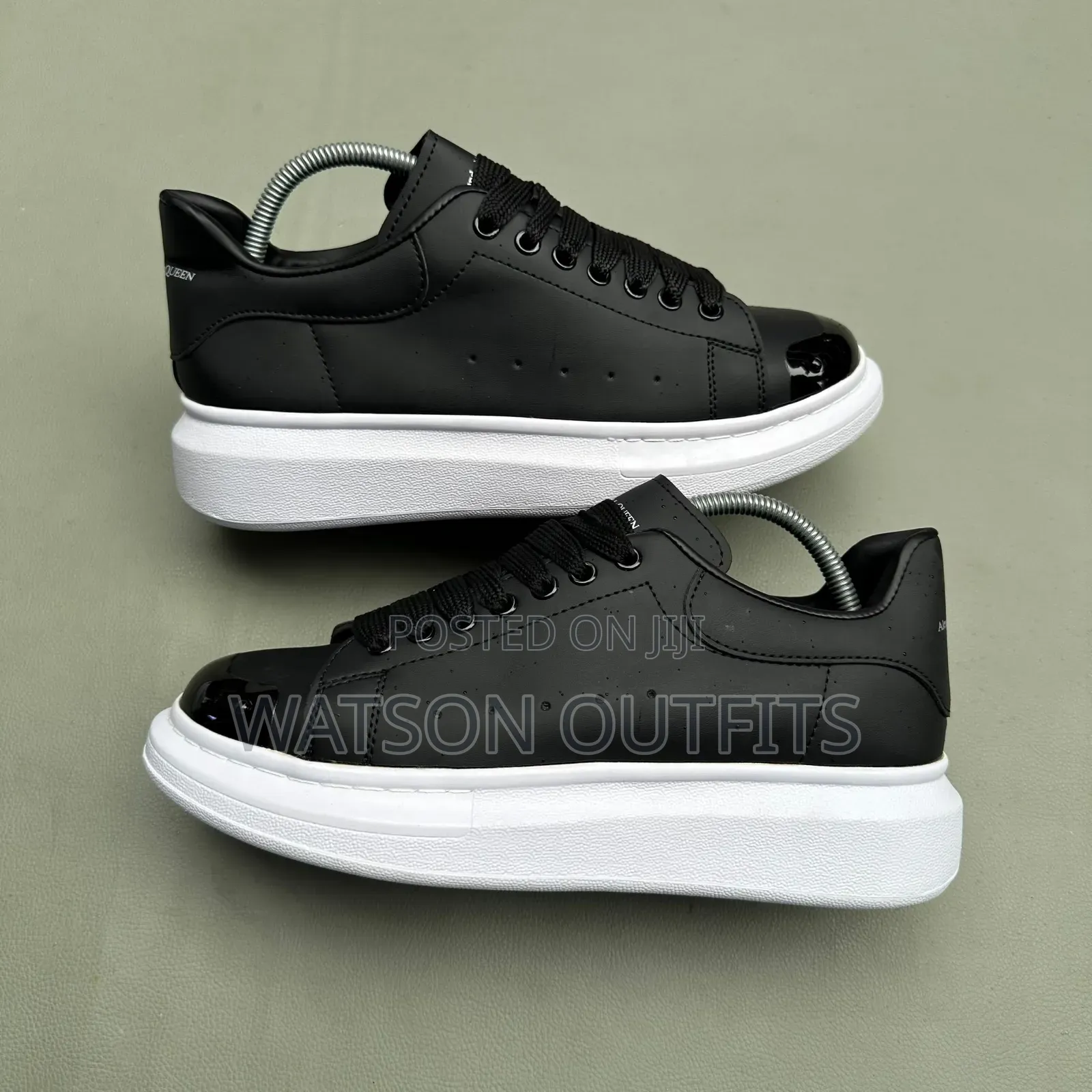 McQueen Brand 3 Colours Men's Leather Sneakers or Hot Shoes