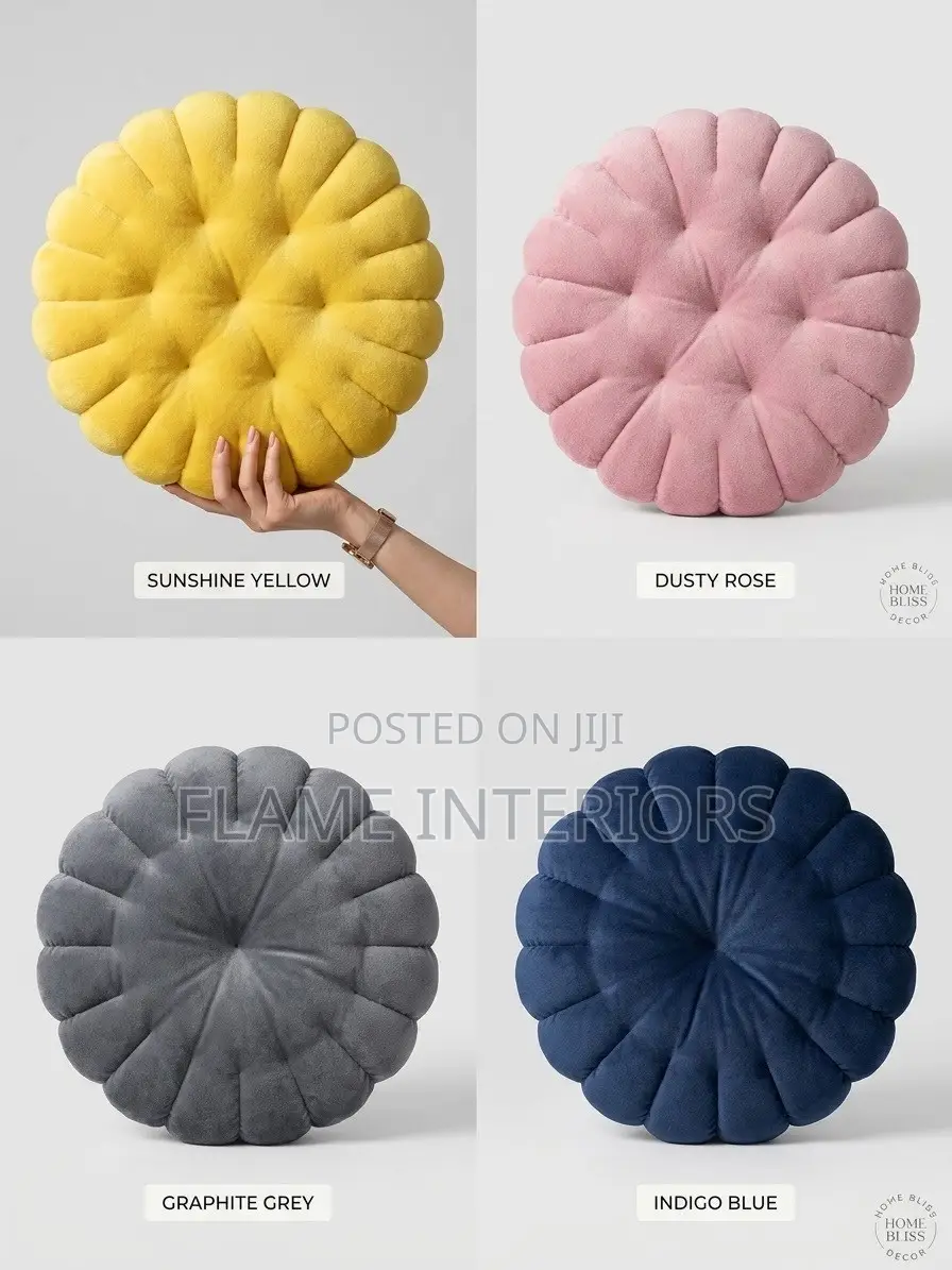 Plush Flower Cushions Set