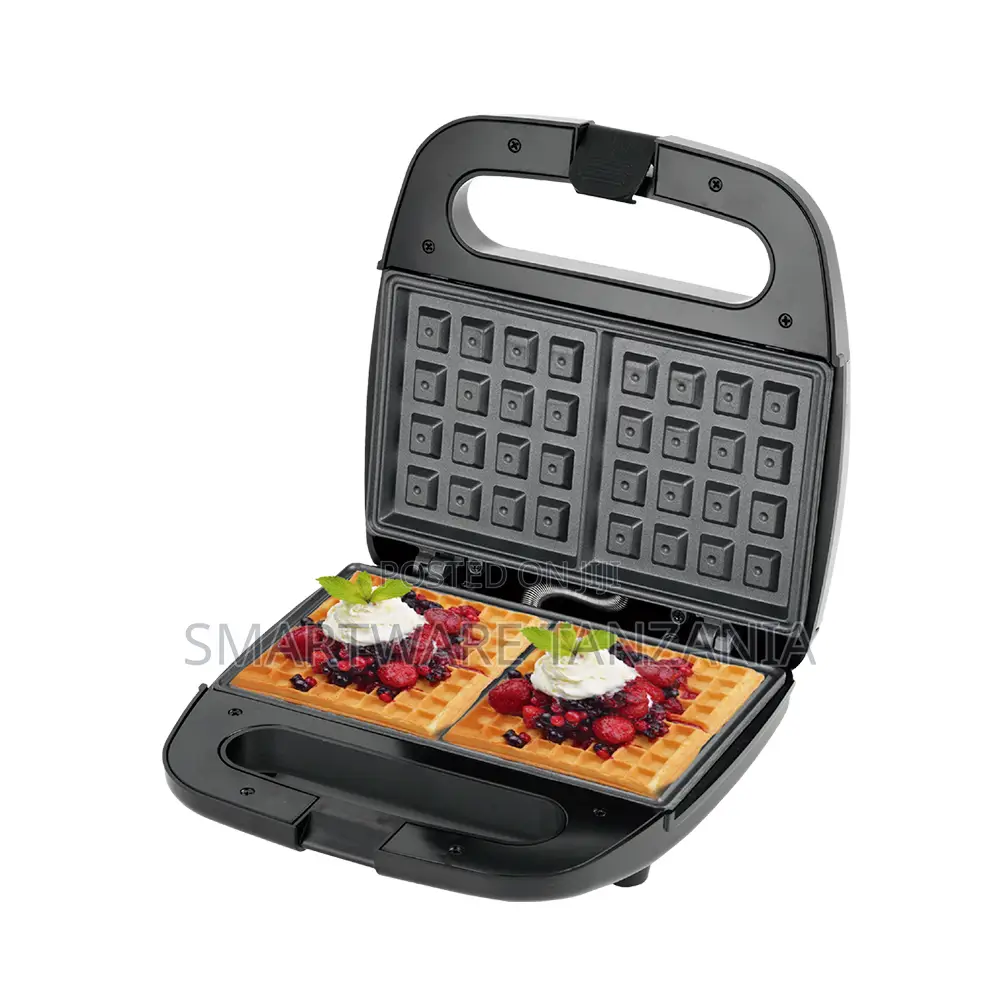 RAF Waffle Maker 750W Non-Stick Coating, Dual-Sided Cooking Plates