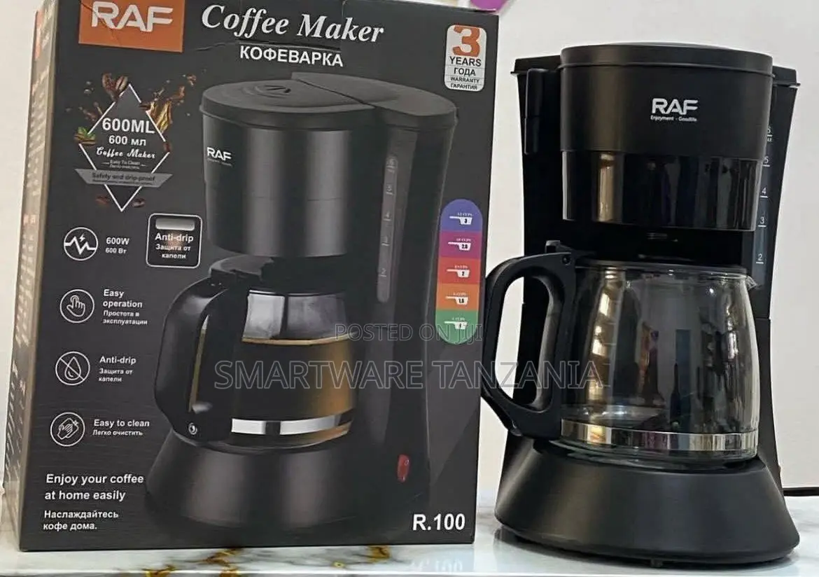 RAF Coffee Maker With 600mL Capacity, 600W Power, Anti-Drip Function