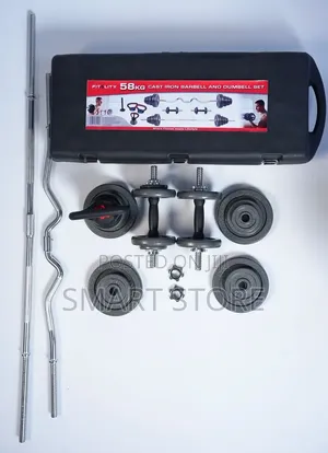 Fitality 58kg Home Gym Weight Set