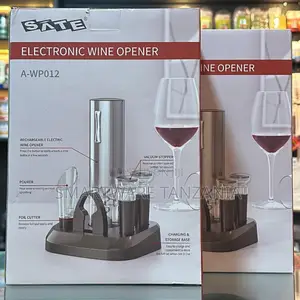 Rechargeable Electric Wine Opener With Charging Base and Accessories