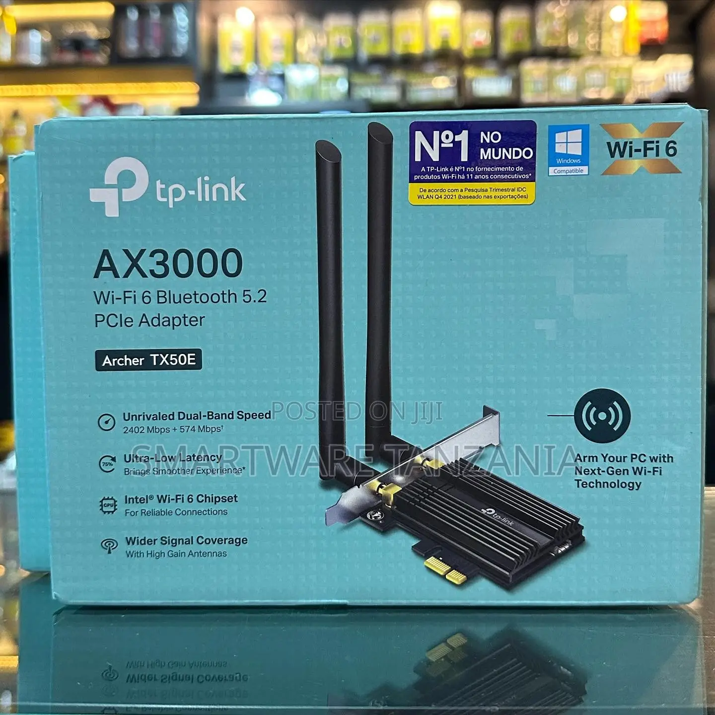 TP-Link AX3000 Wi-Fi 6 Bluetooth 5.2 PCIe Adapter, 2402Mbps + 574Mbps