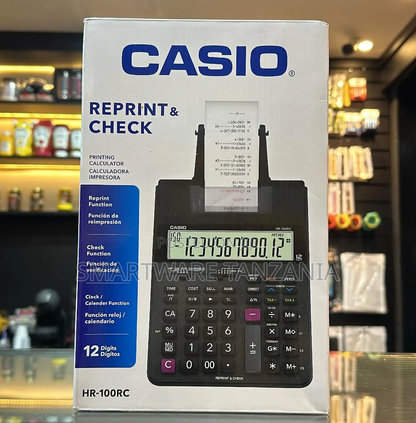 CASIO HR-100RC Printing Calculator With Reprint Function and 12 Digits