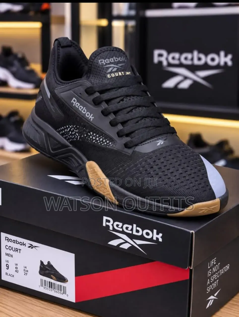 4 Colours Reebok Brand Men's Leather Shoes Materials Classic