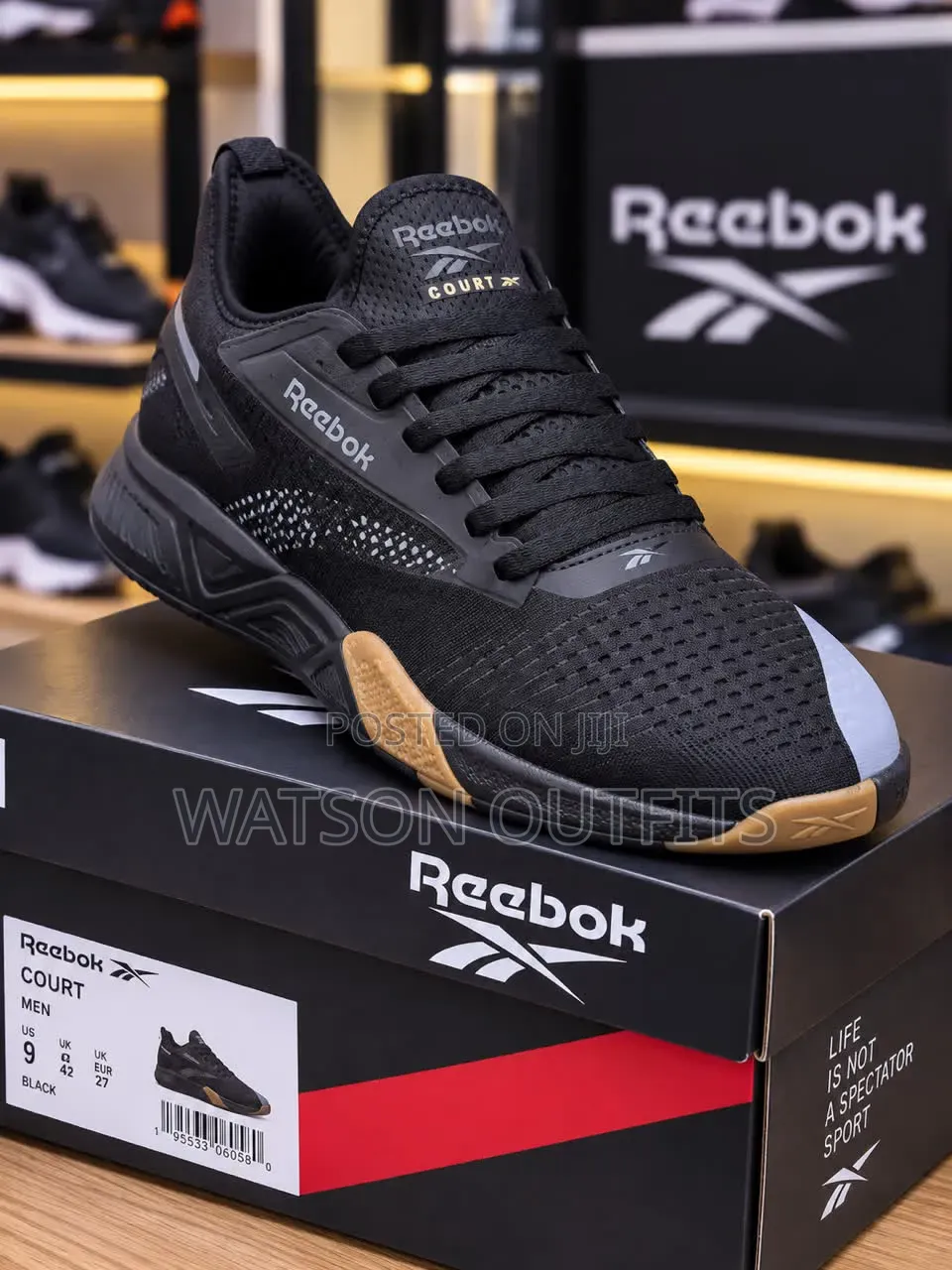 4 Colours Reebok Brand Men's Leather Shoes Materials Classic