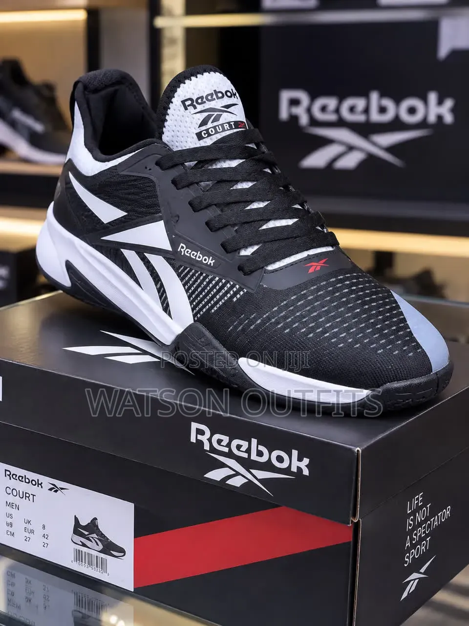 4 Colours Reebok Brand Men's Leather Shoes Materials Classic