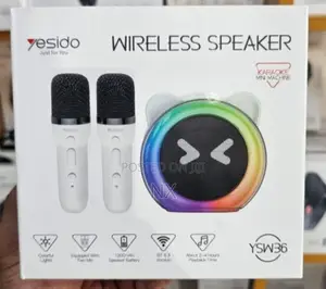 YSW36 Bluetooth Speaker Mini Machine With 2 Karaoke Microphone Set