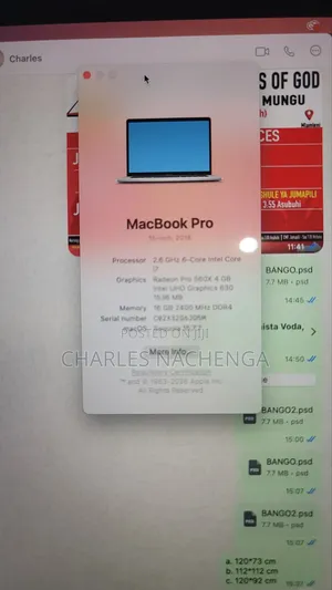 Laptop Apple MacBook 2018 16GB Intel Core i7 SSD 512GB