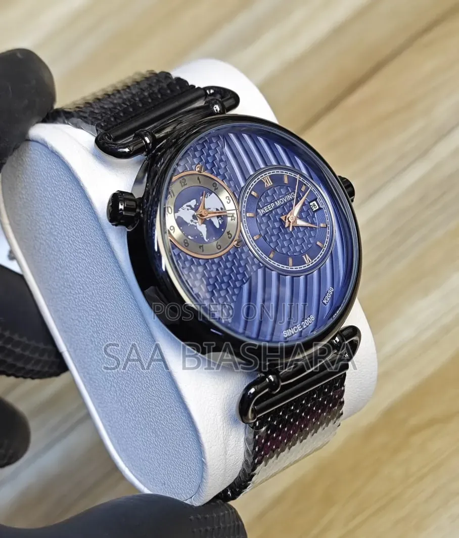 Poedagar Dual Time Watch Blacj