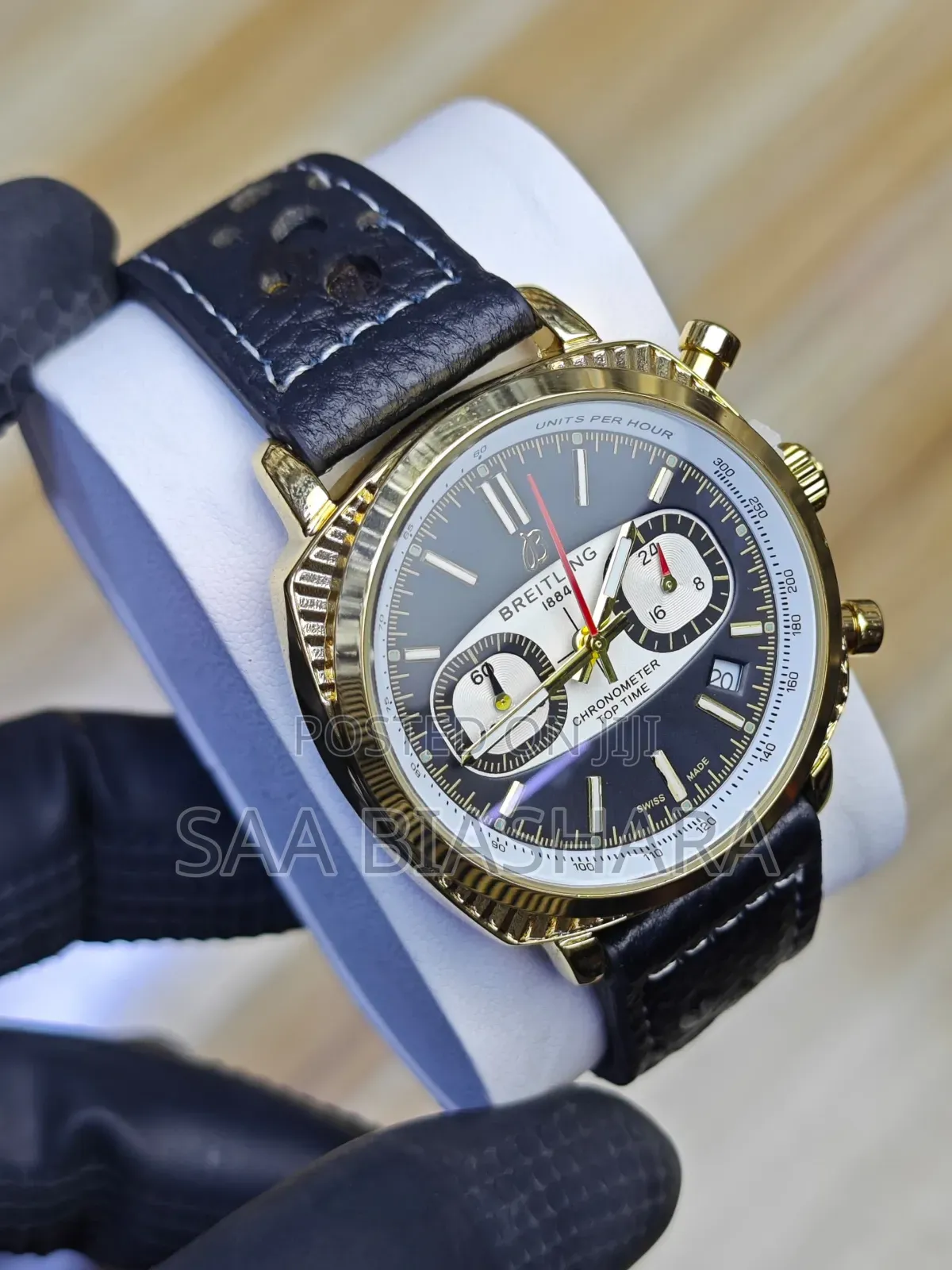 Breitling Top Time Chronometer Racing Watch Black and Gold